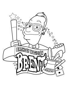Birthday Magician Brent's FREE coloring sheet